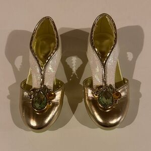 Disney Gold and White Heels with Gem Accents